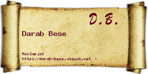 Darab Bese névjegykártya